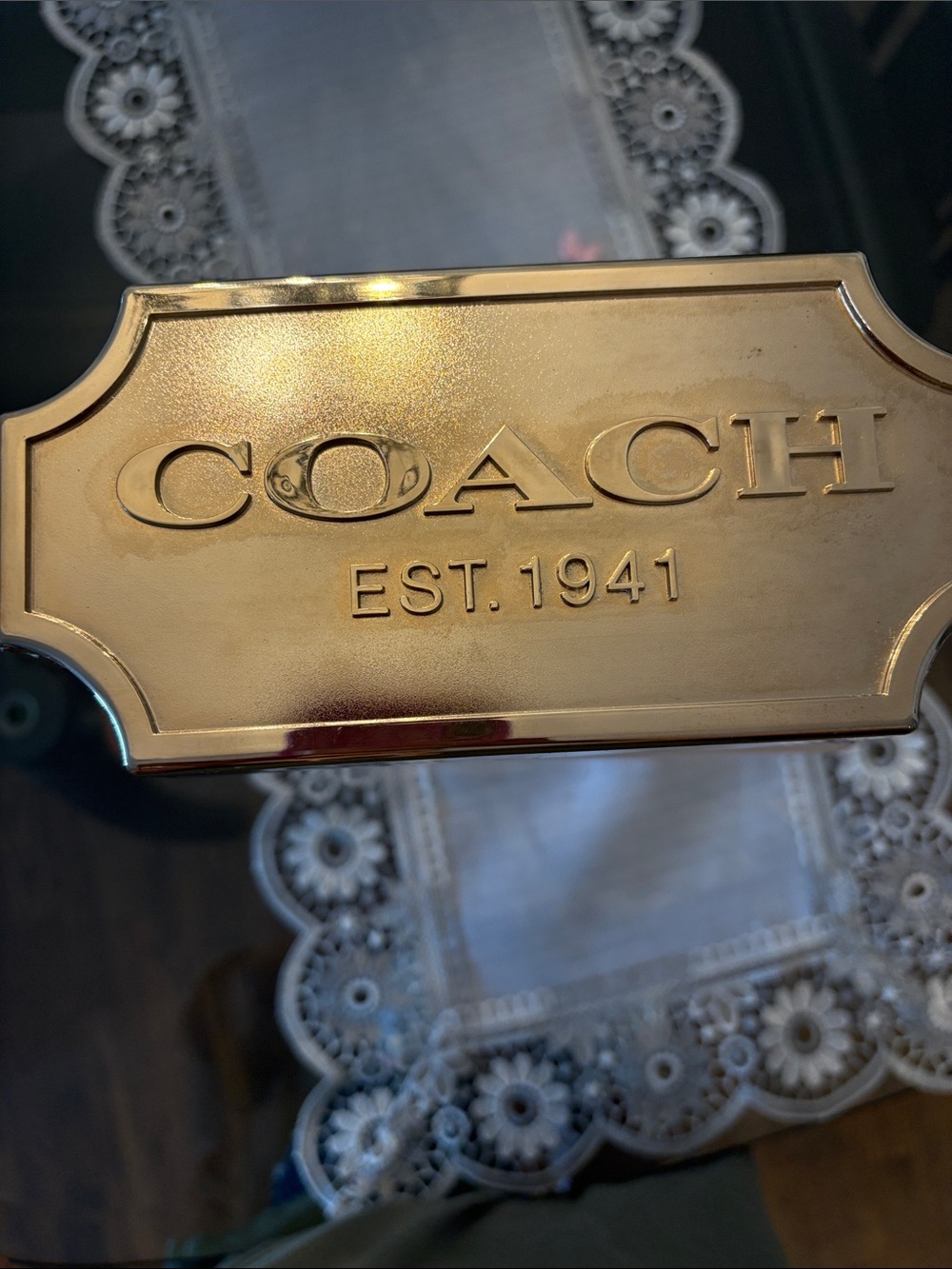 Coach vintage clear etched plastic Legacy perfume bottle-store prop - Picture 7 of 10